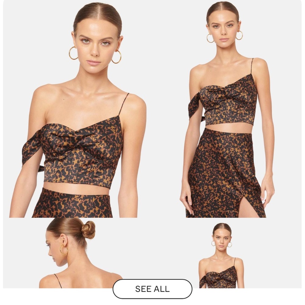 New! Cami Nyc 'Della' Red Leopard Print Cami Size 6